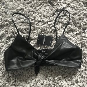 BRAND NEW faux leather bralette